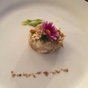 tartare di gamberi e bufala