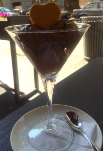 coppa di gelato fondente all'acqua della cioccolatai Egochocolat